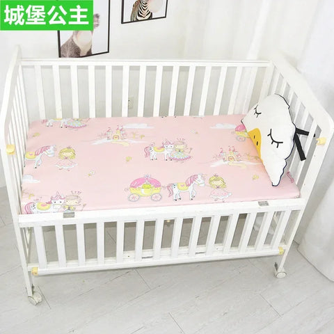 51x28inch(130x70 cm) Newborn Baby Fitted Crib Sheets Cartoon Print Bed Sheet Baby Bed Mattress Covers for Unisex Baby Boys Girls