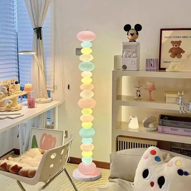 Modern LED Floor Lamp for Living Room Bedroom, Dimmable Standing Lamp with Remote Control, 3 Color Temperatures.