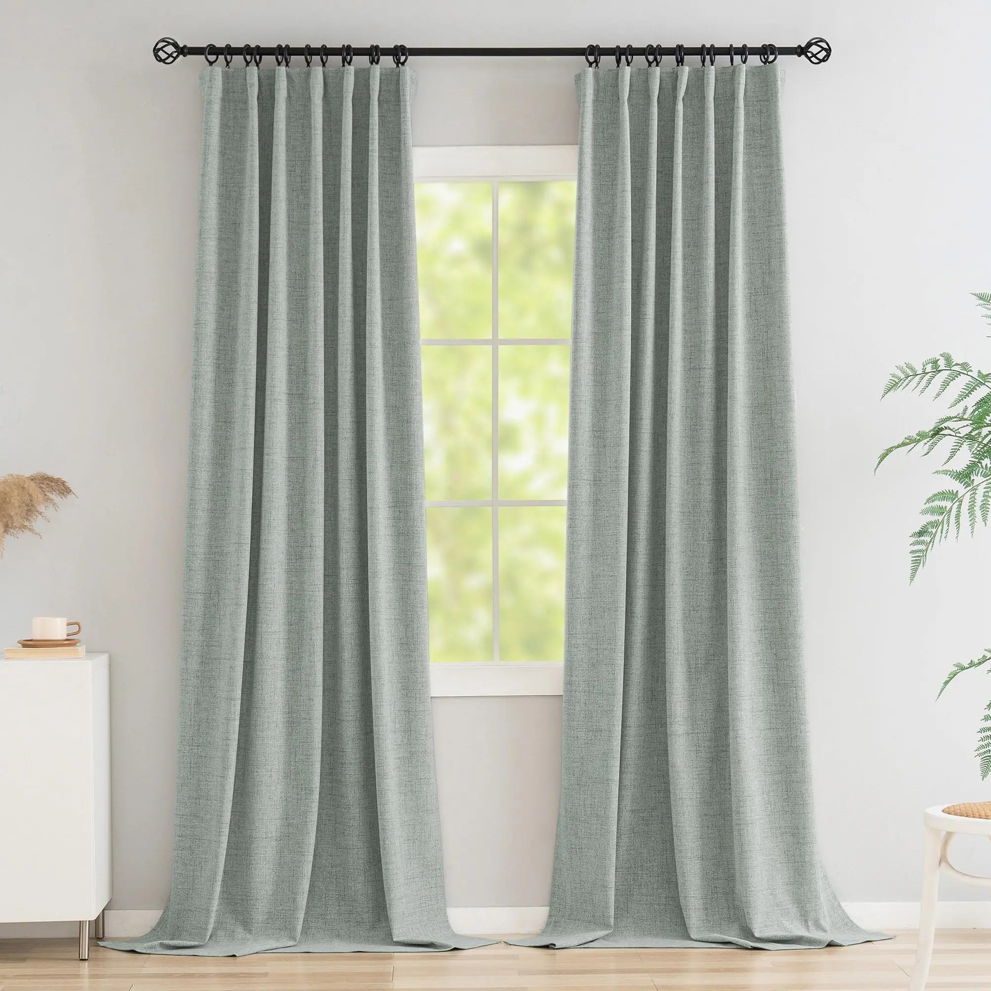 350m Height Custom Made 310CM Length 100% Blackout Living Room Curtains For Faux Linen High Ceiling Bedroom Window Curtain