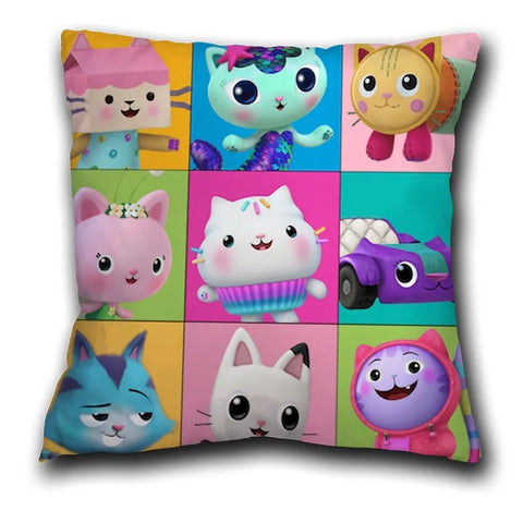 Kids Gabbys Dollhouse Gabby Cats Pillowcase 40x40cm 45x45cm  Decorative Pillows  60x60