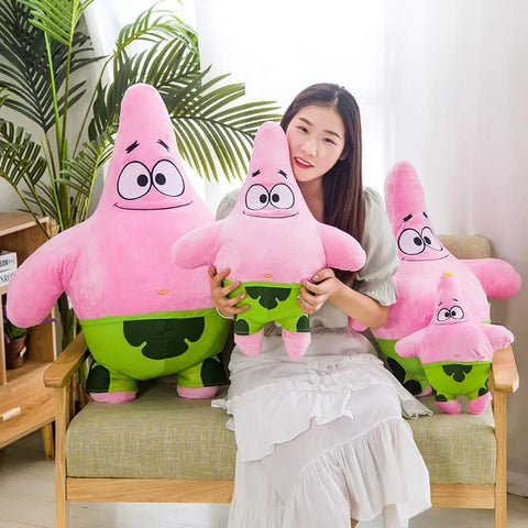 Big Size Cute SpongeBob Patrick Star Cushion Very Soft Hug Pillow Cartoon Anime Pillow Kawaii Cushion Room Decor Xmas Gifts