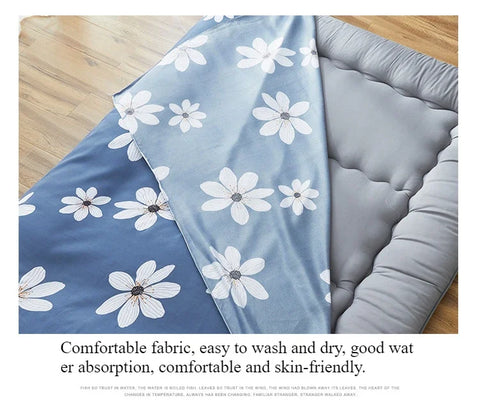 360° Fully Enclosed Mattress Protector Cover withZipper Polyester Student Dormitory Single MattressCover Floor Cushion Protector