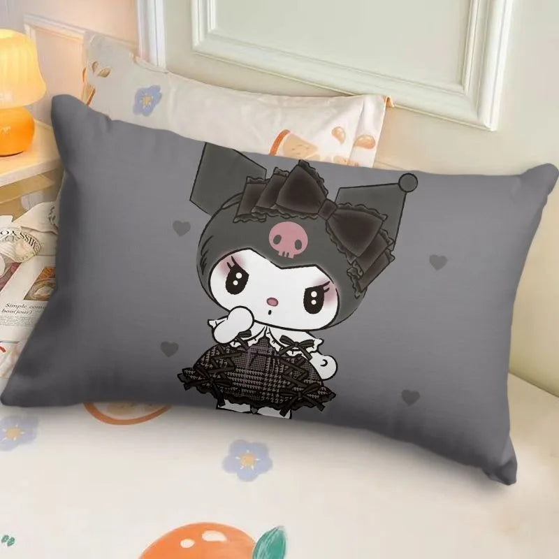 Sanrio Kuromi Pillowcase Cute Cartoon Kids Student Room Sleeping Pillowcase Sofa Cushion Cover Home Bedroom Room Decoration