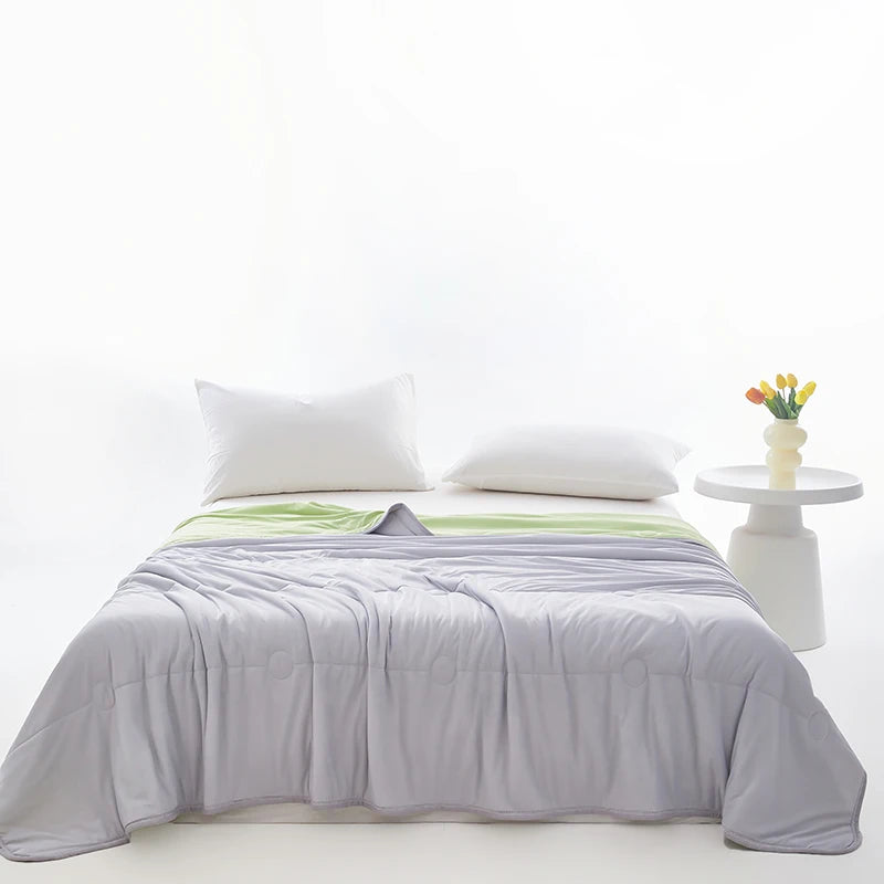 1pc Cool Feeling Duvet Double Side Design Quilt Skin-friendly Comforter Summer Blanket Adults Kids Room Bedspread 냉감이불