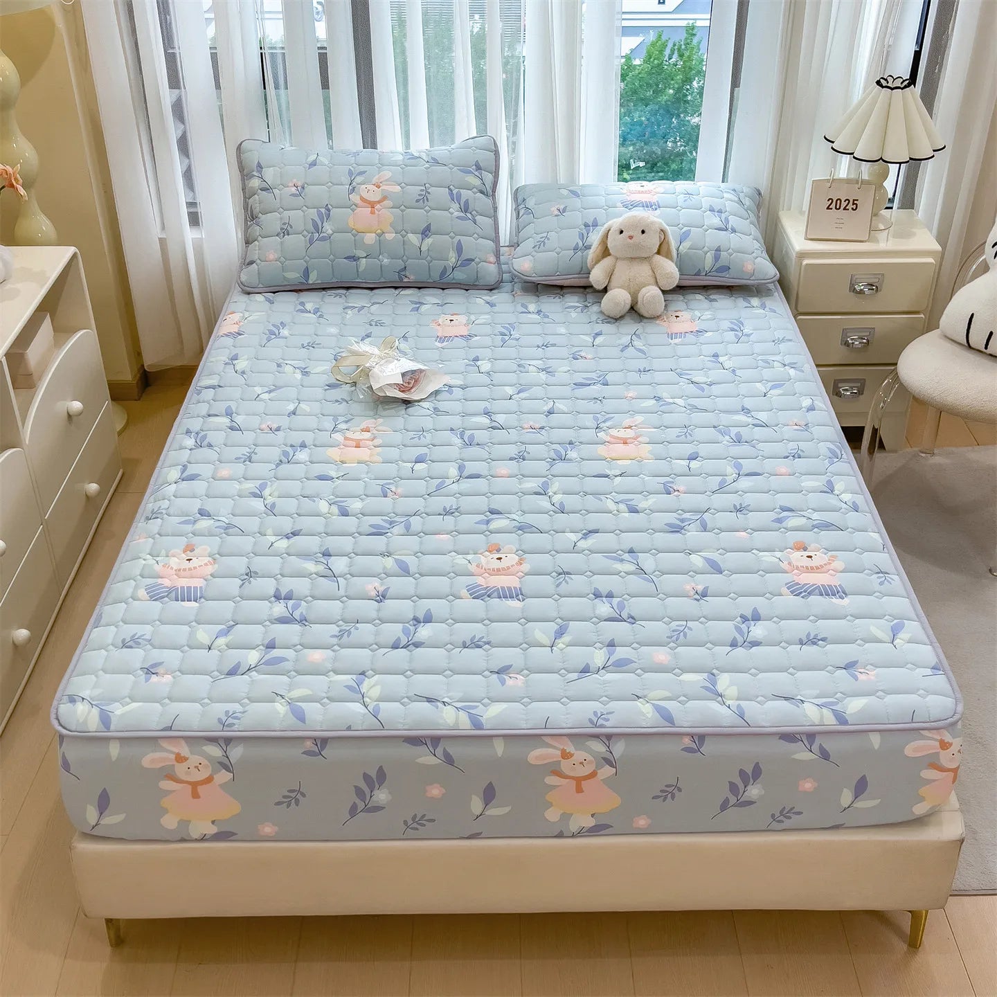 1pc Thicken Bed Cover Printed Bedspread Adulst Kids Room Bed Linen Skin-friendly Mattress Protector 침대커버 (No Pillowcase)