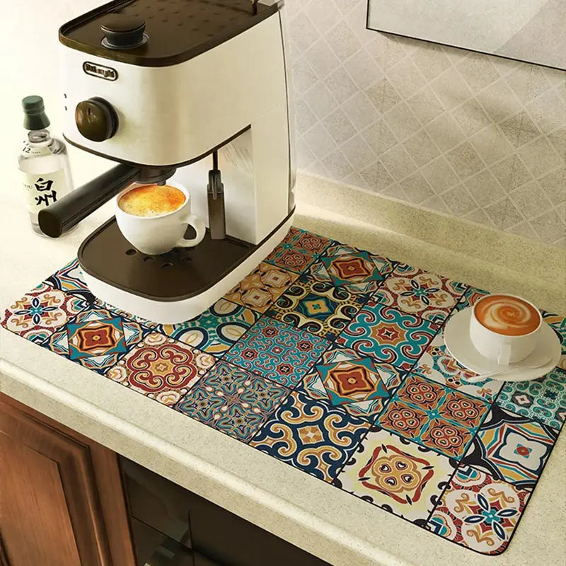 Super Absorbent Tableware Dish Drying Mat Drain Pads Table Placemat Coffee Drainer Rug Tea Cup Drink Holder Kitchen Decoration
