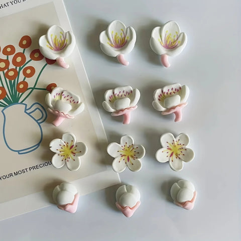 12pcs kawaii flower decoration refrigerator magnets, suitable for office kitchen, home decoration