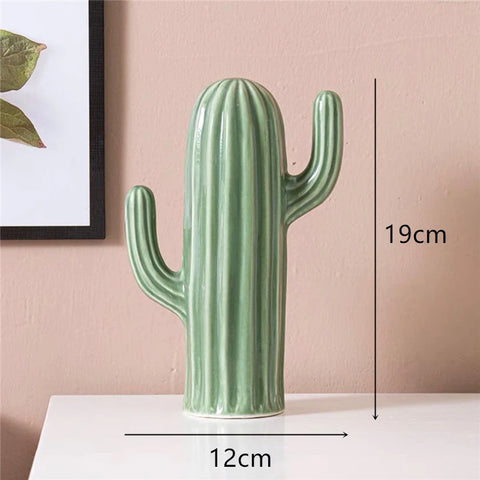 Nordic Ceramic Handicrafts Simulation Cactus Ornaments Art Decorative Home Furnishings Photography Props Green Room Decor