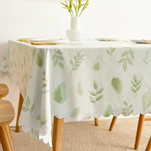 PVC Square Tablecloth Rectangle Waterproof Table Cloth Tabletop Cover Oil Proof Wipeable Table Covers for Kitchen Garden Dining
