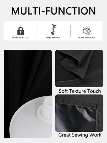 1pc Blackout Curtain with Coated Insulated Lining, Ideal for Living Room, Bedroom, Kitchen, Bathroom, Home Decor, Room Decor