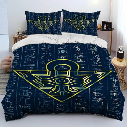 3D Yu-Gi-Oh MONSTER CARD Anime  Comforter Bedding Set,Duvet Cover Bed Set Quilt Cover Pillowcase,king Queen Size Bedding Set Kid
