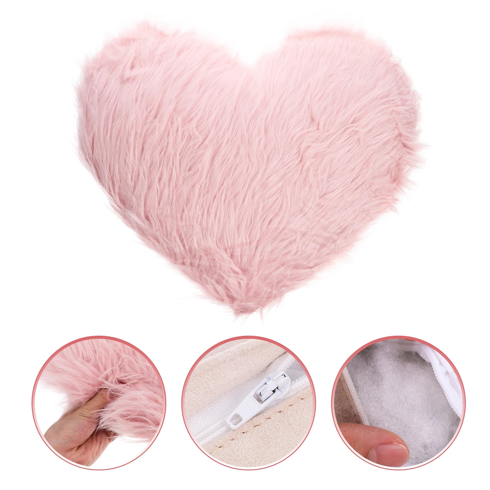 Heart Shaped Pink Pp Cotton Decorative Couch Pillow Home Decor Seat Cushion Valentine Valentines Day Gifts Gifts