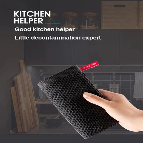 1/4PCS 100% Cotton Waffle Weave Kitchen Dish Cloths, Ultra Soft Absorbent Quick Drying Dish Towels