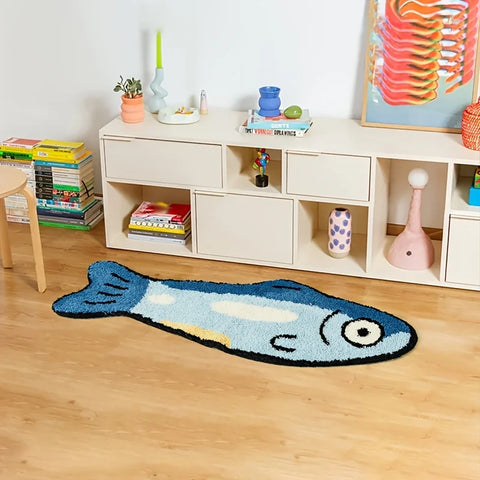 VIKAMA40x120cm Salty Home Decor Rugs Cute Shaped Bedroom Bedside Rugs Living Room Coffee Table Floor Mats Rugs Non-Slip Rugs