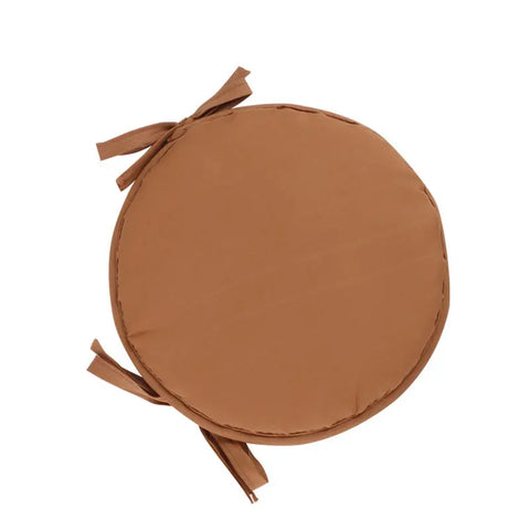 30/38cm Solid Color Round Garden Chair Pads Removable Tie-on Seat Cushion for Outdoor Bistro Stool Patio Home Dining