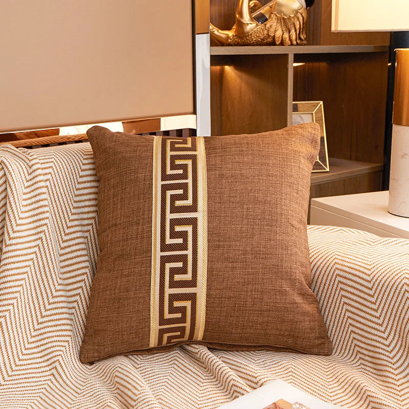 Cotton Linen Cushion Cover for Home Office Coffee Sofa Chair Decoration Nordic Style Geometry Christmas Pillow Covers 45x45cm