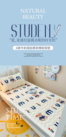Winter Thicken Warm Mattress Toppers Fleece Bedspread Soft Folding Thin Tatami Mat Student Dormitory Bed Sheet Mattress Cover