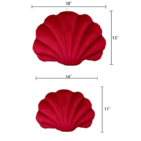 Inyahome Cute 3D Seashell Decorative Pillow Ocean Series Cushion for Bedroom Living Kids Room Gifts Pillow Christmas Party Decor