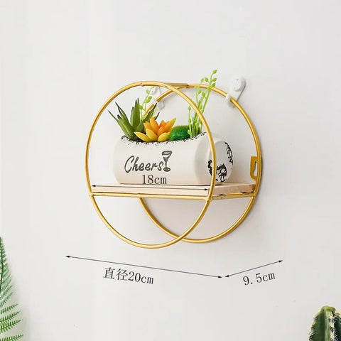 New Creative Dining Room Wall Wrought Iron Wall Hanging Wall Shelves Bedroom Living Room Wall Storage Shelves Home Decoration