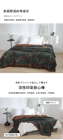 Summer Cotton Blanket And Throws Home Decoration Nap Blanket Bedspread On The Bed Cooling Quilt Large Bed Cover Boho Sofa Towel