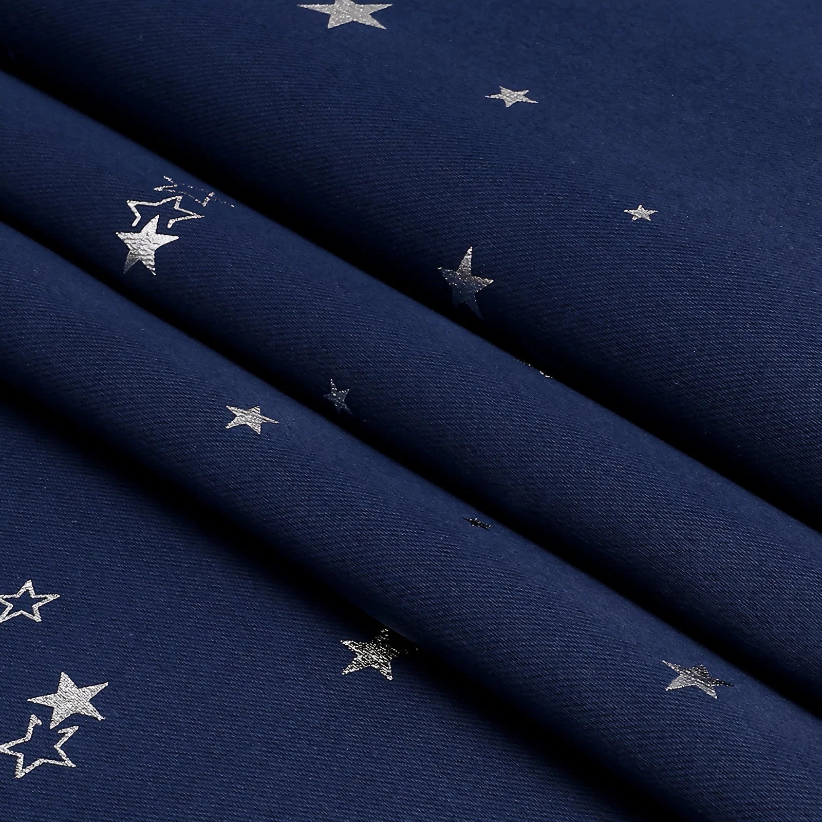 Kids Curtains Blackout With Stars Grommet Top For Bedroom Living Room Window Drapes