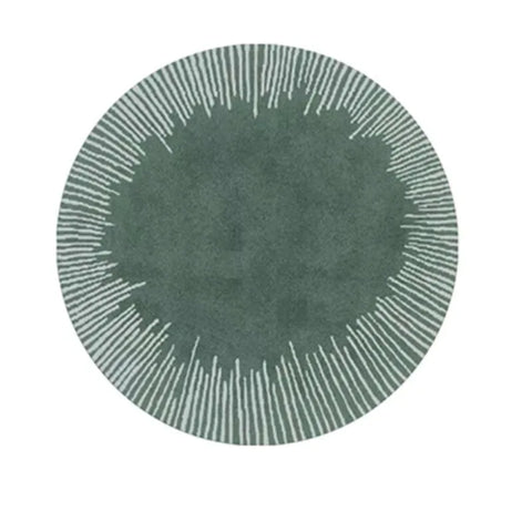 Home Living Room Green Round Marble Pattern Carpet Bedroom Room Decoration Floor Mat