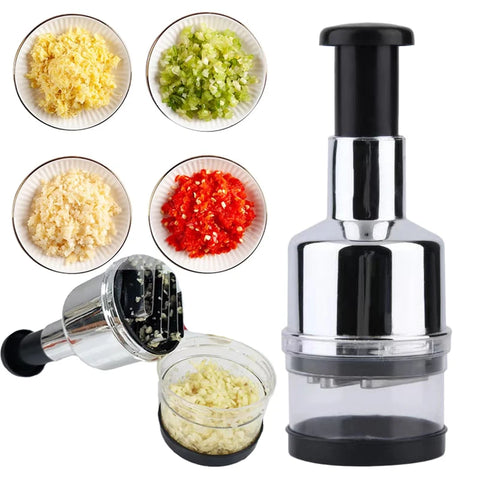 Garlic Press Crusher Manual Garlic Masher Onion Chopper Handheld Push Type Garlic Tool Fruit Vegetable Tools Kitchen Accessories