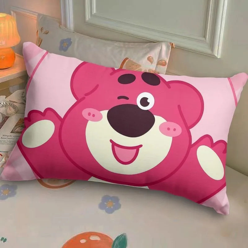 Disney Toy Story Strawberry Bear Pillowcase Cute Cartoon Kids Student Room Sleeping Pillowcase Sand Home Bedroom Room Decoration