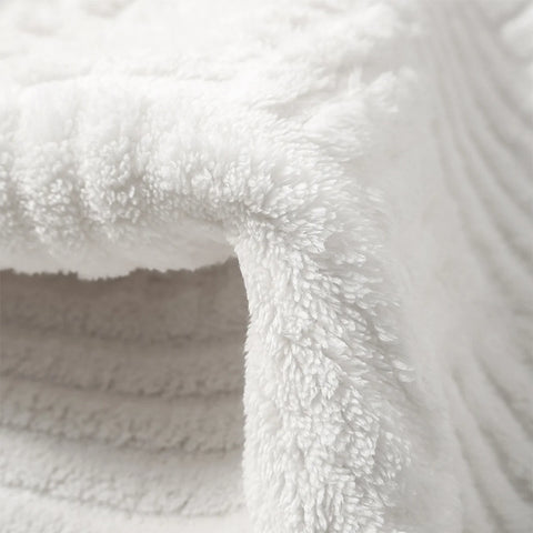 Thickened absorbent striped floor mat solid color bathroom carpet bedroom comfortable cotton velvet non-slip mat entrance mat