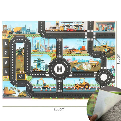 100x130 Kids Playmat Farm Road Portable Map Baby Educational Rugs Toddler Dinosaur Waterproof Play Mat Crawling Non-Toxic Carpet