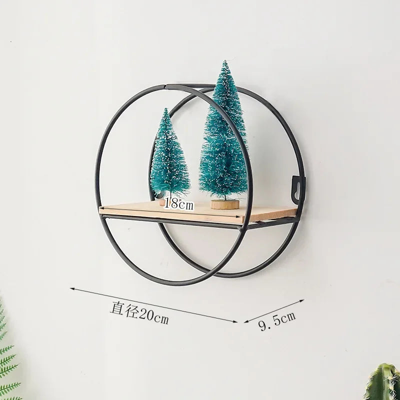 New Creative Dining Room Wall Wrought Iron Wall Hanging Wall Shelves Bedroom Living Room Wall Storage Shelves Home Decoration
