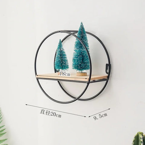 New Creative Dining Room Wall Wrought Iron Wall Hanging Wall Shelves Bedroom Living Room Wall Storage Shelves Home Decoration