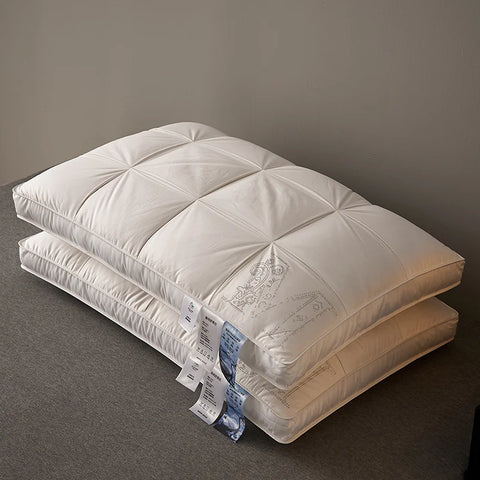100% Down Pillow Core 95 White Goose Down High end Sleep Memory Pillow 100% Cotton Shell Health Help Sleep