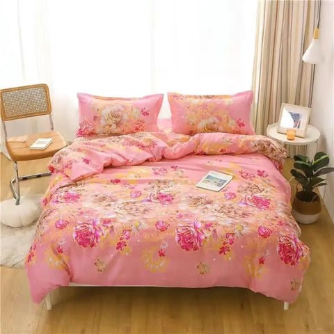 Skin-friendly Flannel Duvet Cover Single Person Bed eet Double Person Student Dormi Four-piece Set Four Seasons Univers...