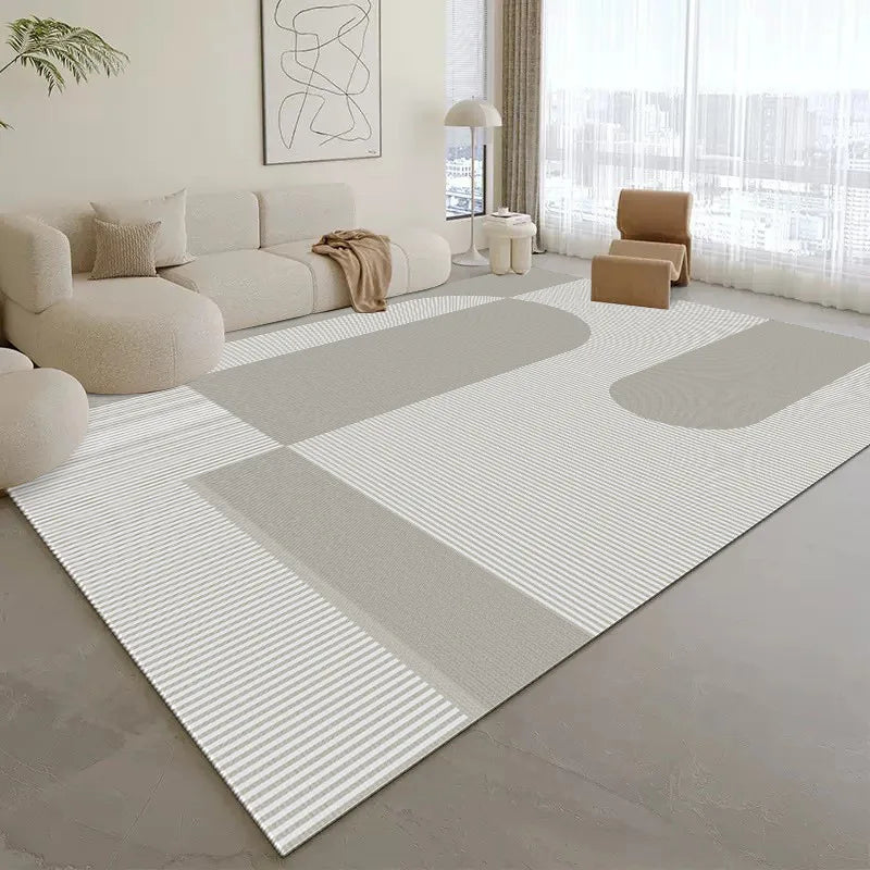 VIKAMA Scandinavian Style Carpet Living Room Stain-resistant Easy to Take Care of the Cool Carpet Full Sofa Carpet Non-slip Rug