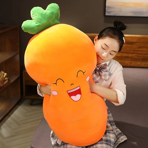 30/50cm Soft Cartoon Eggplant Corn Chili Carrot Plush Toys Stuffed Cushion Pillow Creative Plush Toy Doll