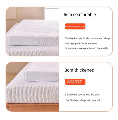3.1 Inch Queen Memory Foam Mattress Topper, Cooling Gel Bed Topper with Removable Cover, Soft & Pain Relief & Breathable