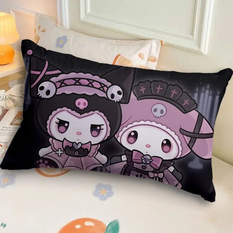 Sanrio Kuromi Pillowcase Cute Cartoon Kids Student Room Sleeping Pillowcase Sofa Cushion Cover Home Bedroom Room Decoration