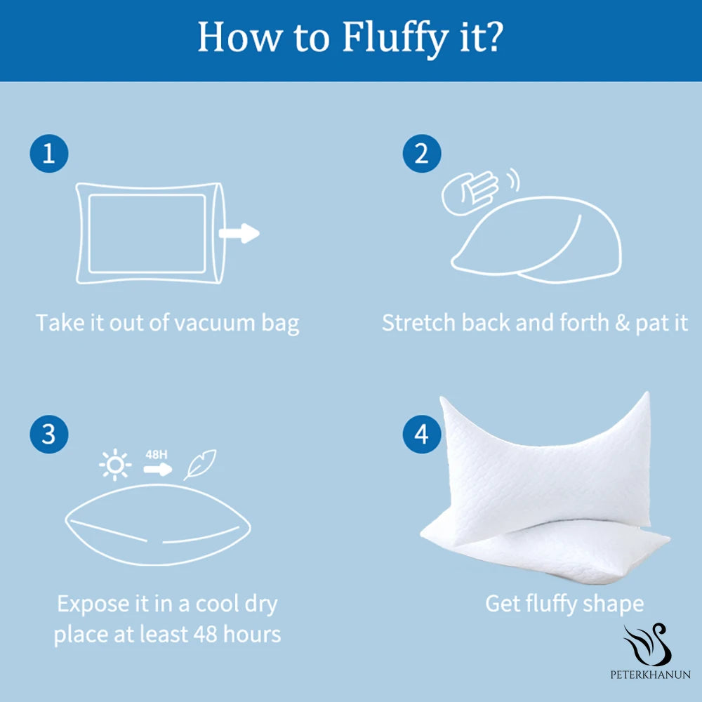 Peter Khanun Super Cooling Pillow for Summer Orthopedic Cervical Pillows U-Shaped Memory Pillow for Side Stomach Sleeper