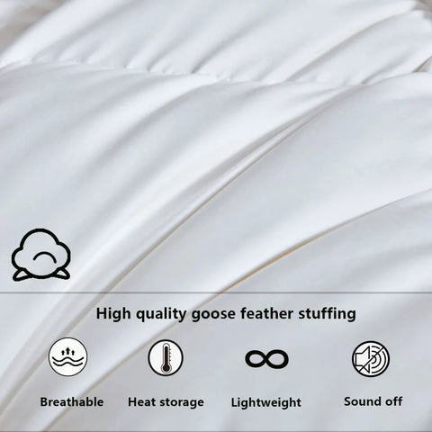 Winter Cotton Goose Down Quilt Five-Star Hotel Duvet Super Soft Fluffy Queen King Full Size Four Seasons Duvets Blanket 220x240