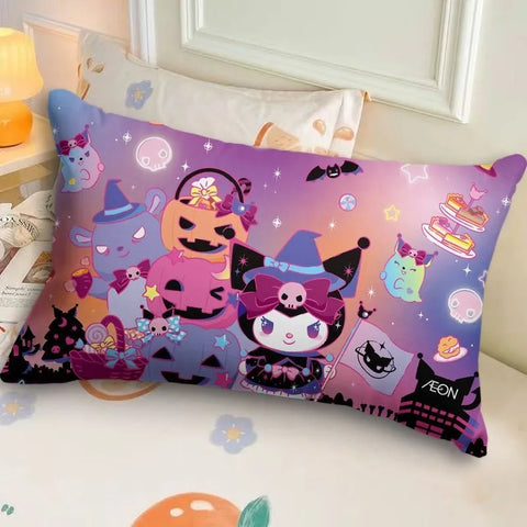 Sanrio Kuromi Pillowcase Cute Cartoon Kids Student Room Sleeping Pillowcase Sofa Cushion Cover Home Bedroom Room Decoration