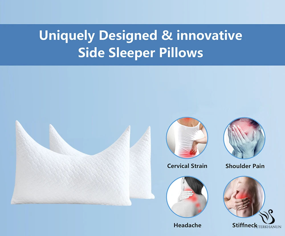 Peter Khanun Super Cooling Pillow for Summer Orthopedic Cervical Pillows U-Shaped Memory Pillow for Side Stomach Sleeper