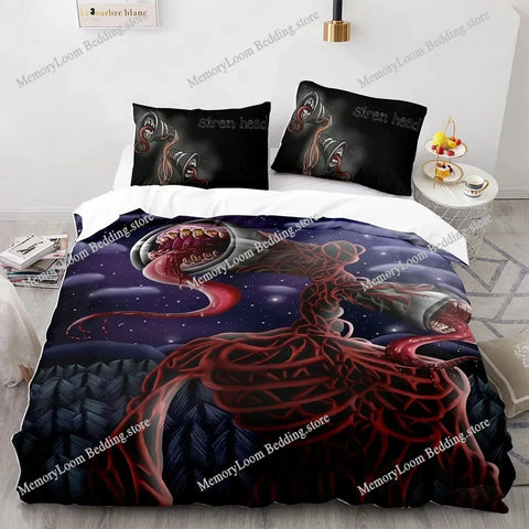 3D Print Siren Head Bedding Set Single Twin Full Queen King Size Bed Set Aldult Kid Bedroom Duvet Cover Sets