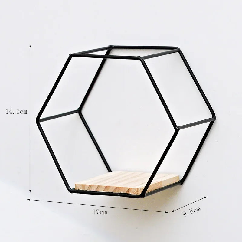 New Creative Dining Room Wall Wrought Iron Wall Hanging Wall Shelves Bedroom Living Room Wall Storage Shelves Home Decoration