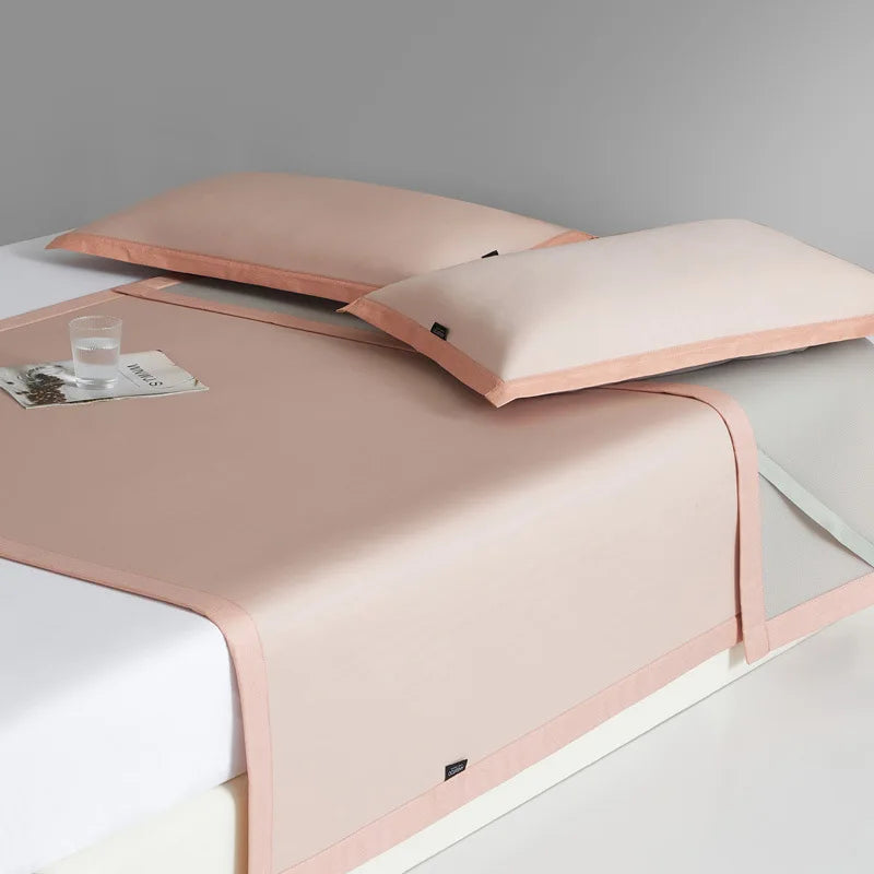 New summer ice silk cool mat bed sheet set, machine washable ice silk cold feeling bed sheet, a mat for sleeping naked in summer