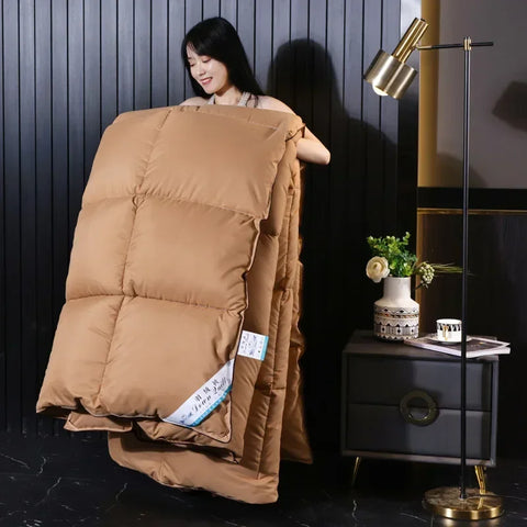 Anti-feather cloth 95 white goose down duvet silent winter quilt warm hotel gift quilt quilt core for home use