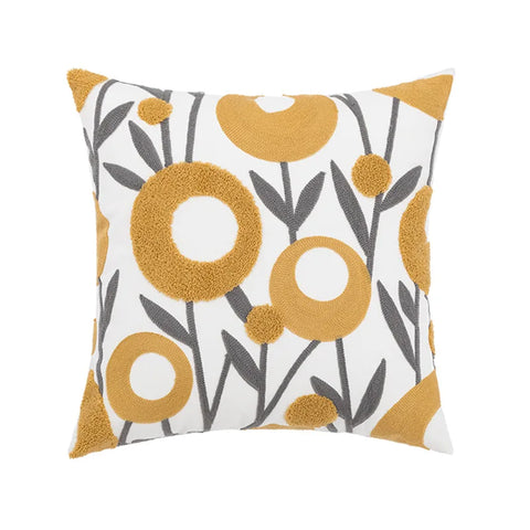 наволочки новог Cushion Cover Daisy Yellow Floral Geometric 45x45/30x50cm Blue Embroidery Soft Cozy Pillow Cover for Living Room