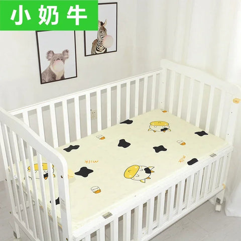 51x28inch(130x70 cm) Newborn Baby Fitted Crib Sheets Cartoon Print Bed Sheet Baby Bed Mattress Covers for Unisex Baby Boys Girls