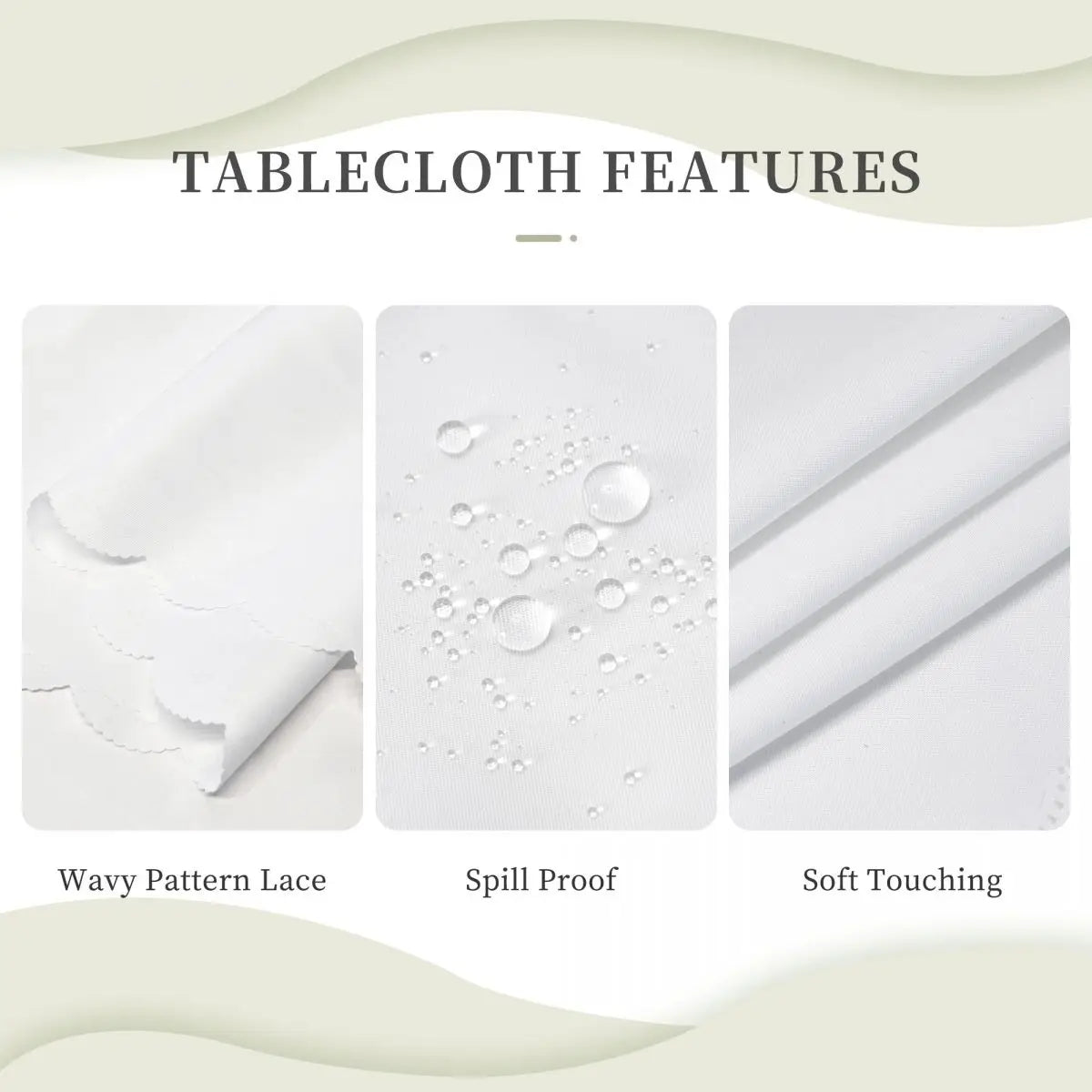 Custom Round Ginkgo Leaf Tablecloth 60 inches Kitchen Dinning Table Cloth Spillproof Table Covers