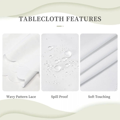 Custom Round Ginkgo Leaf Tablecloth 60 inches Kitchen Dinning Table Cloth Spillproof Table Covers